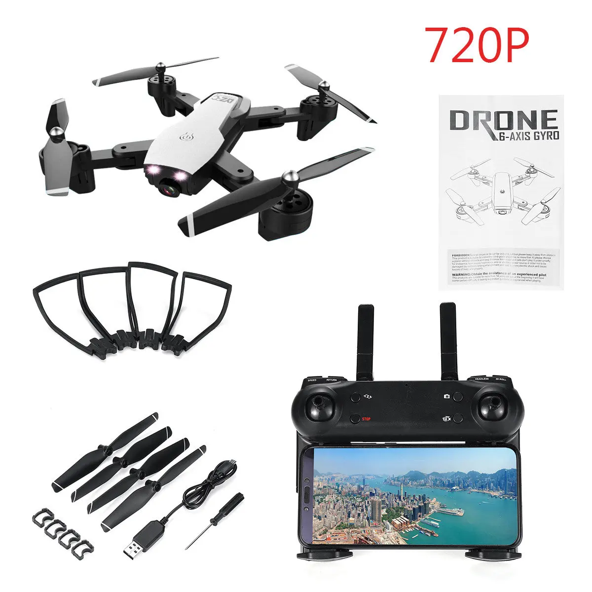 720P white 2,4G L107 1080P двойная Wifi камера s Drone 120M RC Drone gps полная широкоугольная камера приложение RC камера Drone gps - Цвет: 720P white