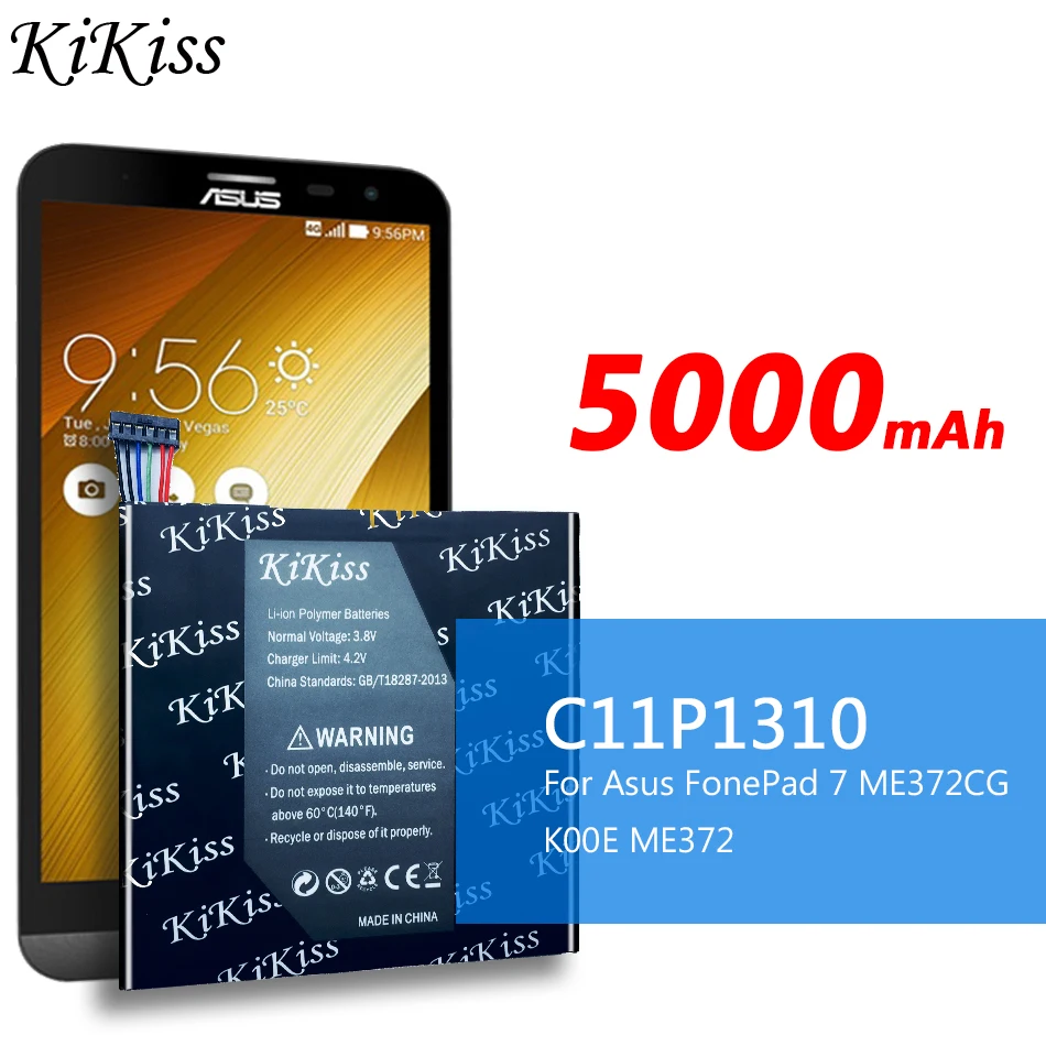 

Free Tool C11P1310 Tablet Battery For Asus FonePad 7 ME372CG K00E ME372 Li-ion Polymer Battery 5000mAh +Tracking Number