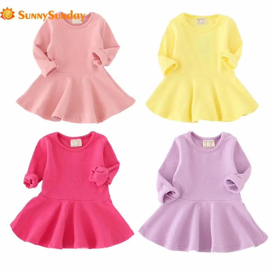 

2020 Limited Special Offer Knee-length Girls Dress Spring Autumn Cotton Kids For Long Sleeve Clothes For Princess Girl Party