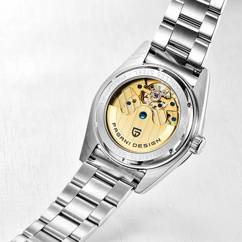 

stylish simple men's watches PAGANI DESIGN stainless steel folding clasp watch men casual waterproof movement mechanical clock