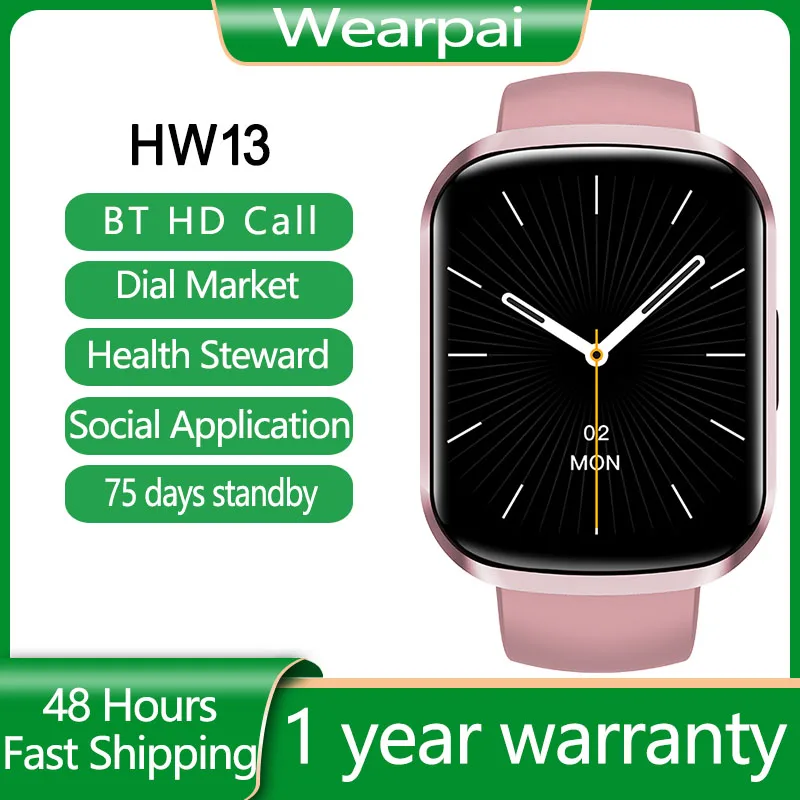 

Wearpai HW13 Smartwatch Full Screen Touch Waterproof Music Control Password Smart watch Call Reminder for Sport pk IWO13 W46 P8