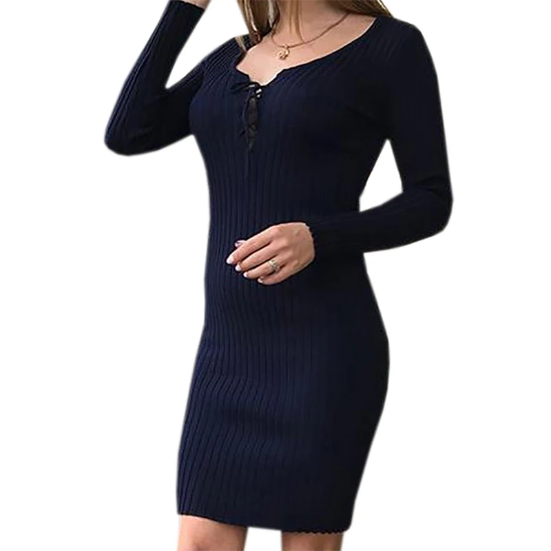 Женское трикотажное платье соблазнительные облегающие платья на осень и зиму
