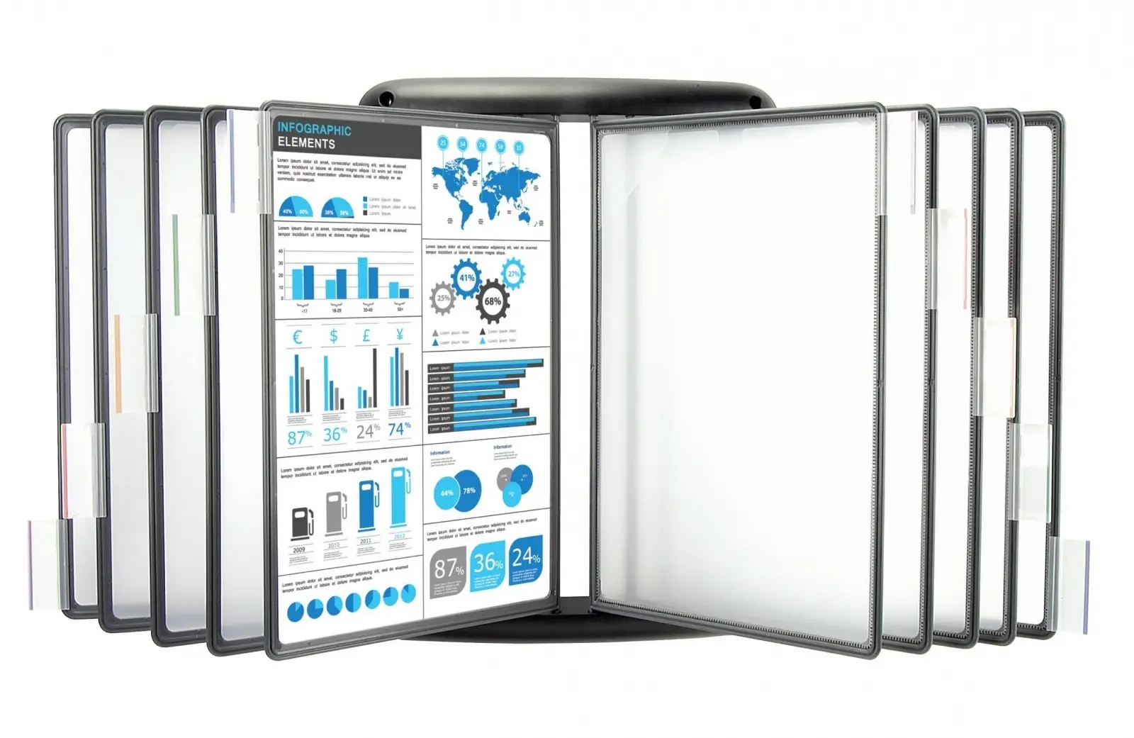 Демо система настенная ProMEGA Office 10 панелей черный|Демонстрационные стенды| |