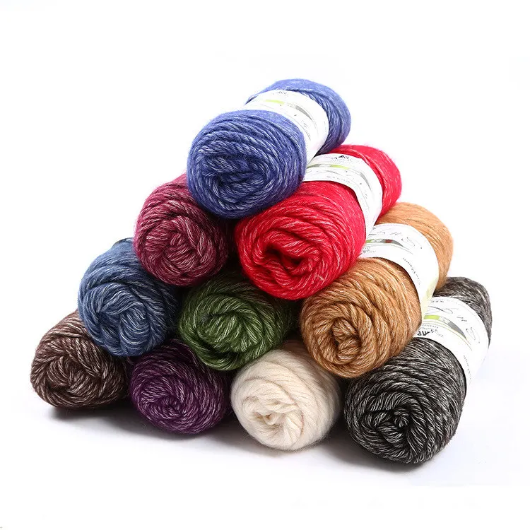 4 шарика = 400 г натуральная мягкая длинная стеганая хлопковая пряжа ручное вязание