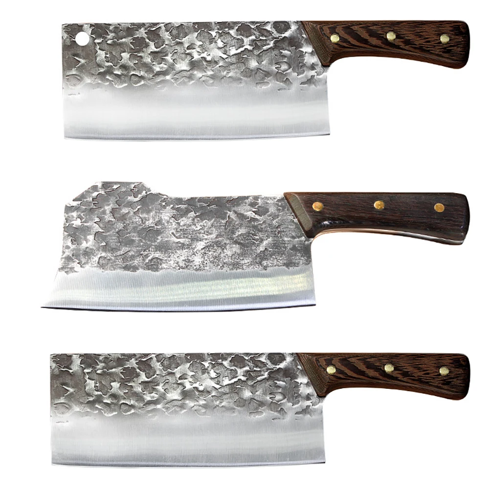 

Forged Carbon Steel Style Butcher Knife Handmade Kitchen Chopper Knife Household Fish Bone Meat Cleaver For Chicken