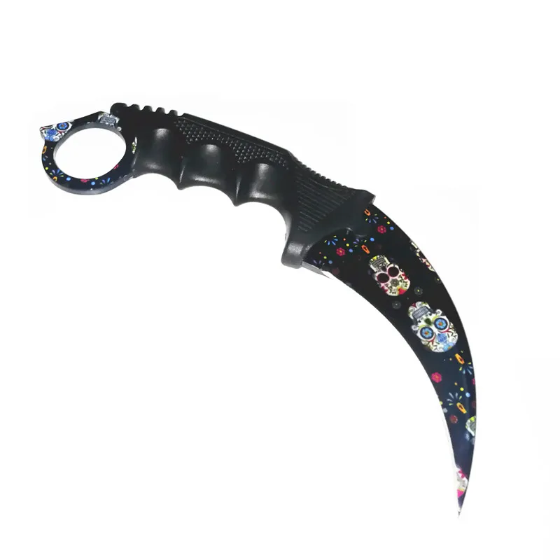 Skull B HS инструменты Открытый Karambit ножи охотничьи ножи выживания тактический коготь Карманный Самообороны обидный кемпинг инструмент - Цвет: Skull B