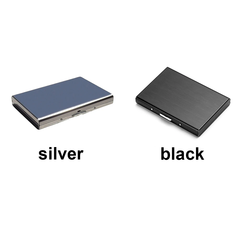 

6 Slots Lacquered Anti-Scan Stainless Steel Protetion ID Holder Mini Portable Storage Business Practical Card Case