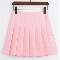 summer fashion sexy ladies short skirt college students style slim high waist pleated jupe ladies cute tulle short skirt