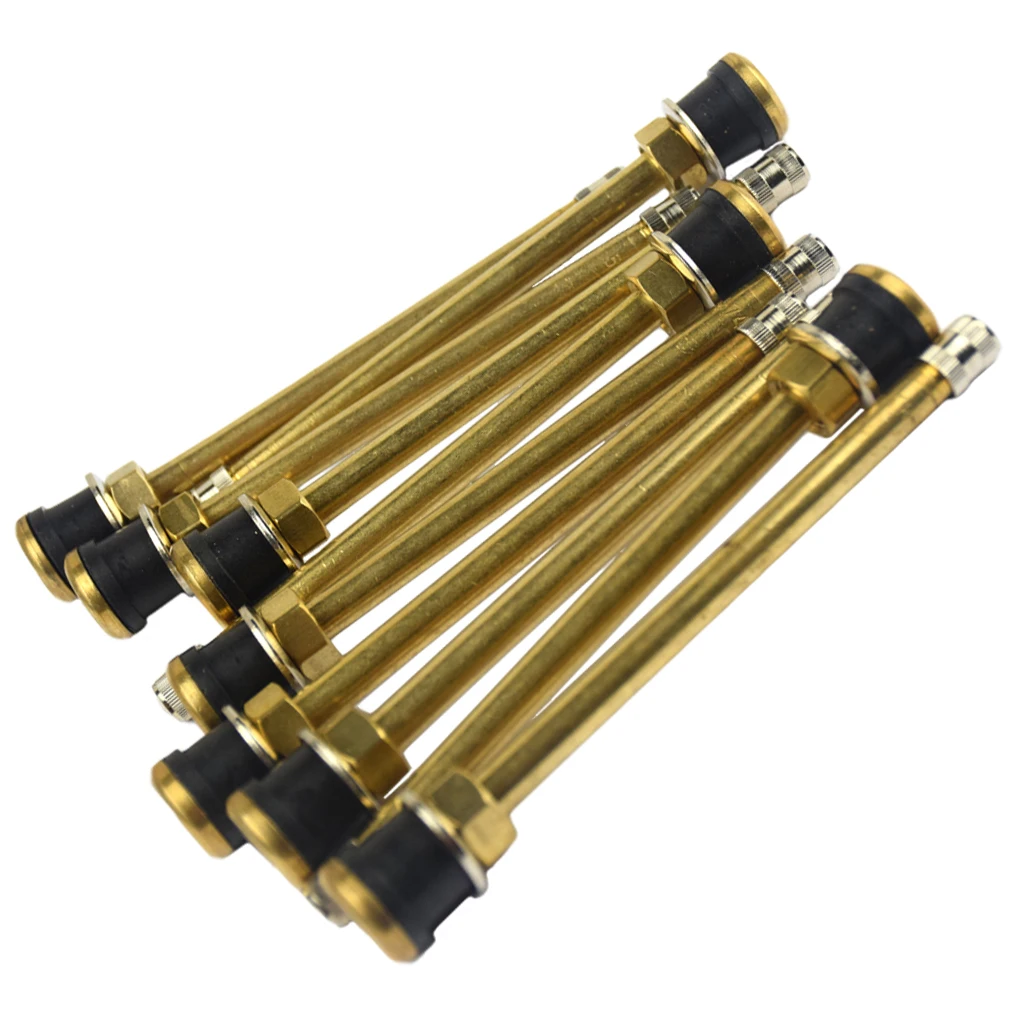 

134mm Brass Auto Tire Valve Extension Adaptor, Air Tyre Stem Extender Inflation Stright