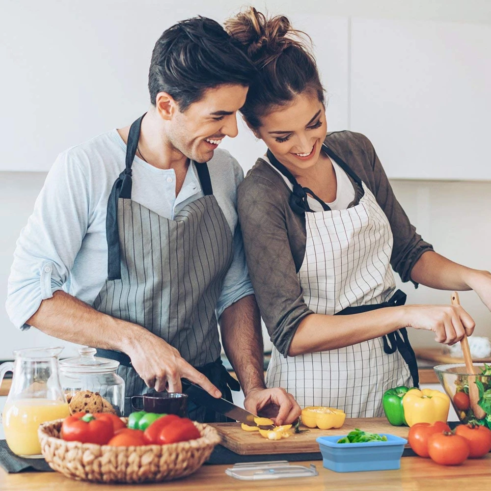 Силиконовый Складной Контейнер Bento Портативный Ланч бокс безопасная посуда для