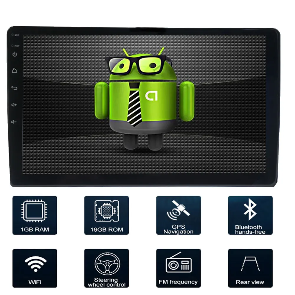 2din автомобильный Радио Android мультимедийный плеер авторадио 2 Din 10,1 дюймов сенсорный экран gps Bluetooth FM wifi Авто Аудио плеер стерео