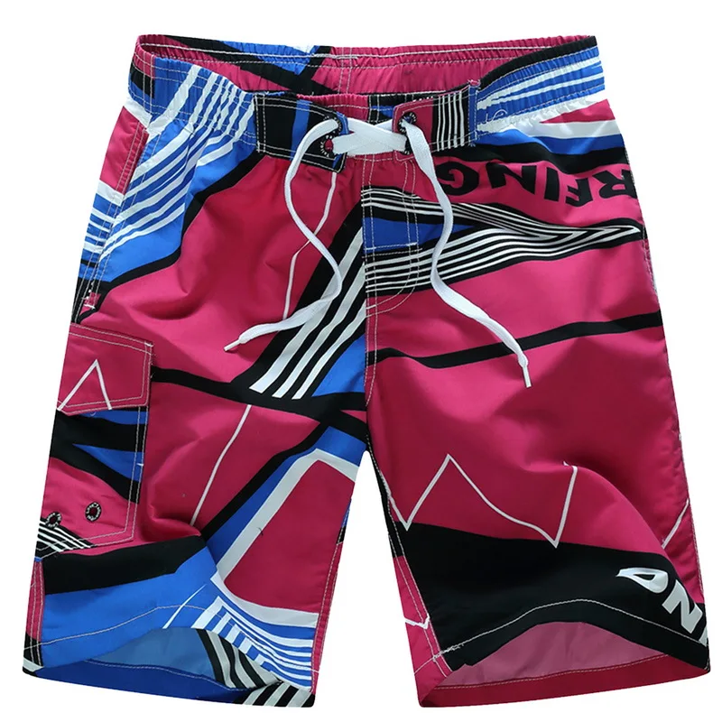 

Men Beach Shorts Summer Swimming Trunks Male Swimwear Quick Dry Breathable Loose Print Elastic Casual Short Plus Size M-6XL