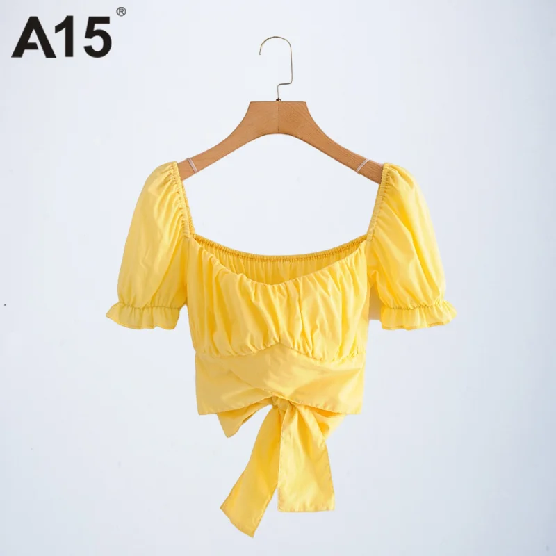 

A15 Top Women 2021 Pure Color Short Sexy Nightclub Backless Tops Y2k Beautiful T-shirt Women T-shirt Clothes Women