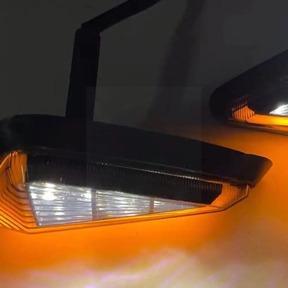 

For 2pcs Motorcycle Flush Mount Signal White Amber Lamp Drl Turn Blinker Light Indicator Led L1t6
