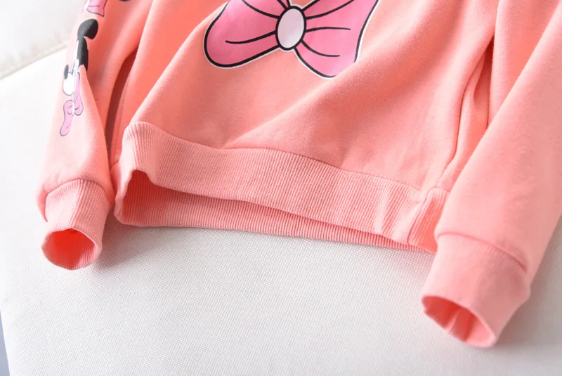 Spring Autumn Boys Girls fashion Sweatshirts Mickey Minnie Children Pullover Baby Clothes Long Sleeve Tops T-shirt Kids Vestidos