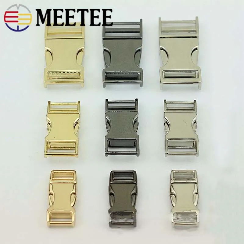 Meetee ID10/14/19 мм металлическая Боковая Пряжка для ремней безопасности багажа