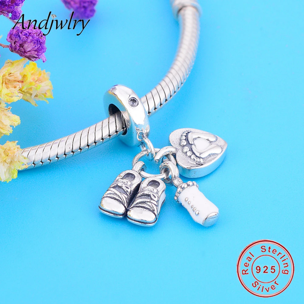 Подходят для оригинального браслета Pandora подвески из настоящего серебра 925 пробы