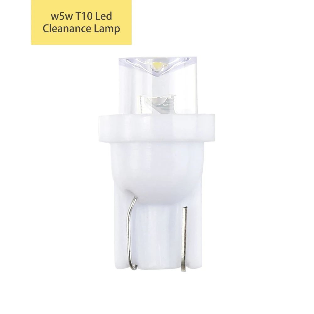 10 шт. светодиодная лампа T10 белый автомобильный светильник постоянного тока 12 В