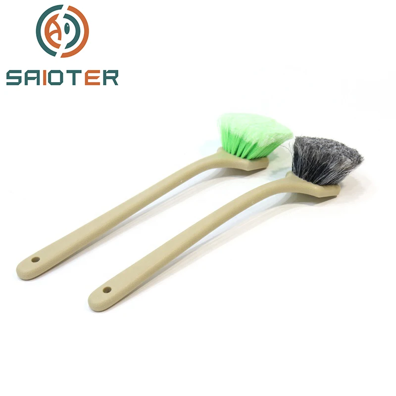 

1pcs 21inch Car Cleaning Brush Long Handle Multicolor Soft Pp Hair Tire Cleaning Brush Car Wheel Brush