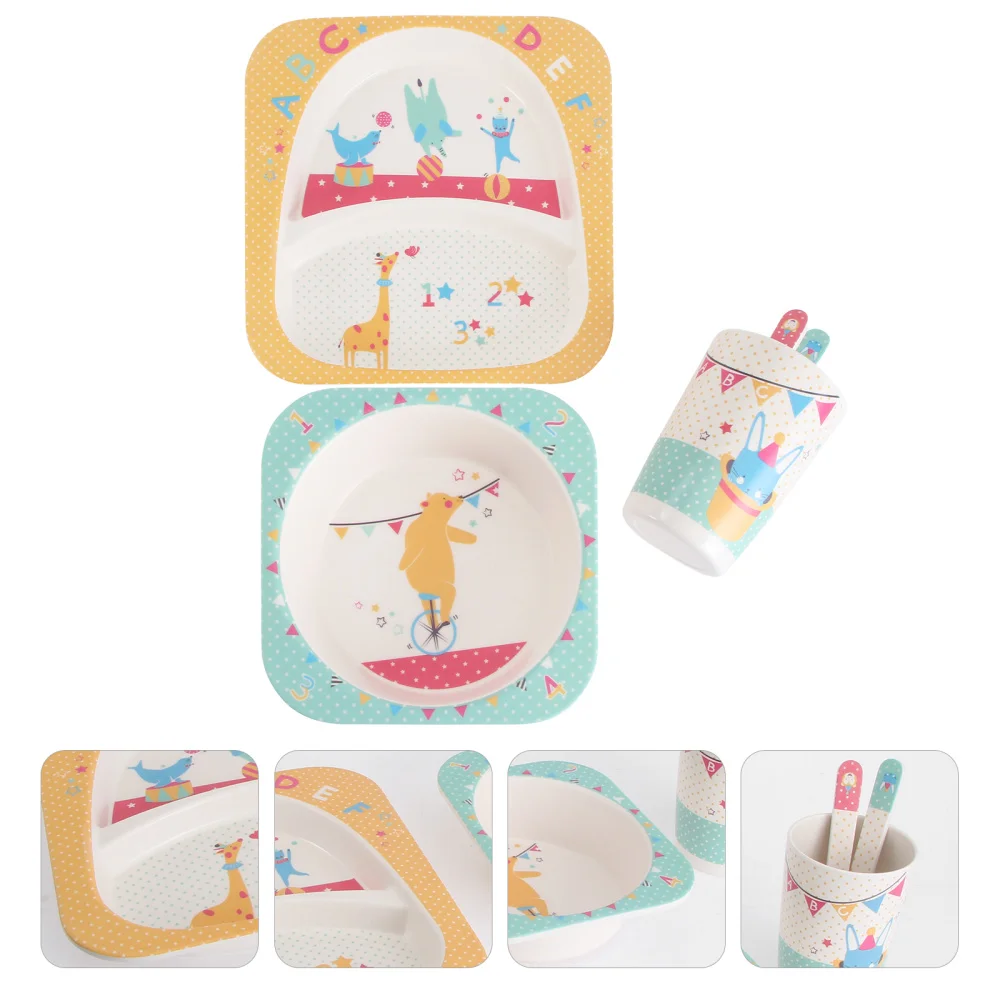 

1 Set of Baby Food Bowl Children Serving Plate Feeding Tableware Supplies