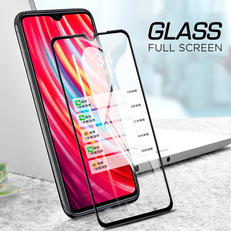 Закаленное стекло с полным покрытием для Xiaomi Redmi Note 8 T Pro 8A Защитная пленка экрана A