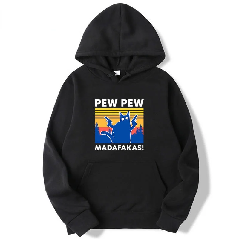 

Fashion Brand Men's Hoodies Funny cool cat printing Blended Spring Autumn Male hip hop Hoodies tops man hoodies top COTTON