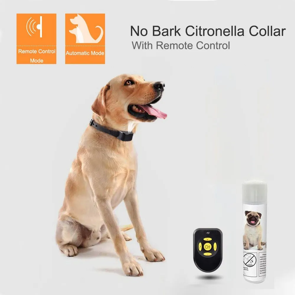 

Dog Spray Training Collar with Remote Control Dog Barking Collar Water Resistant Stop Barking Device for Small Medium Dogs
