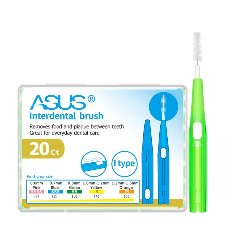 

Ортодонтическая зубная щетка, 20/шт./упак., двухтактная, для межзубных пространств, зубочистки, зубная щетка для ухода за полостью рта