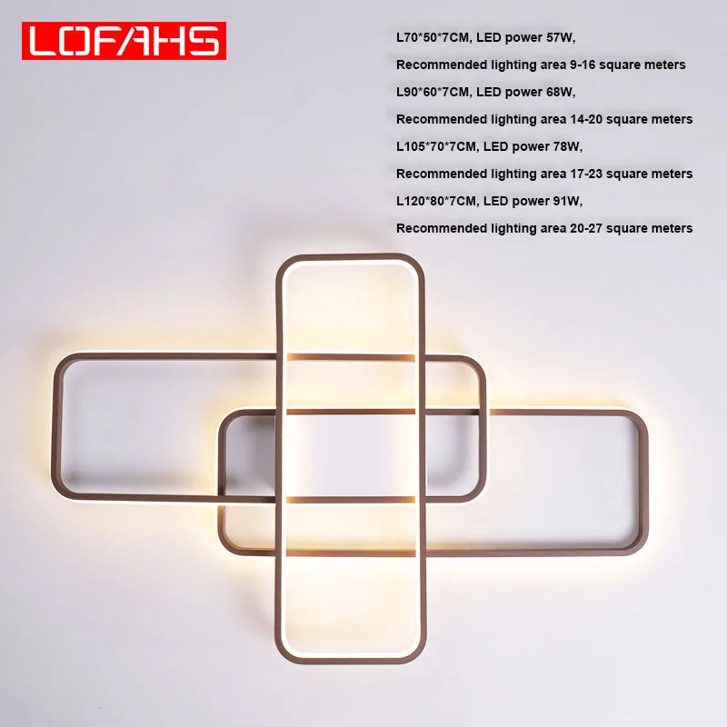 

LOFAHS modern led ceiling light for living room bedroom aluminum body remote control home ceiling lamp luster Kattokruunut