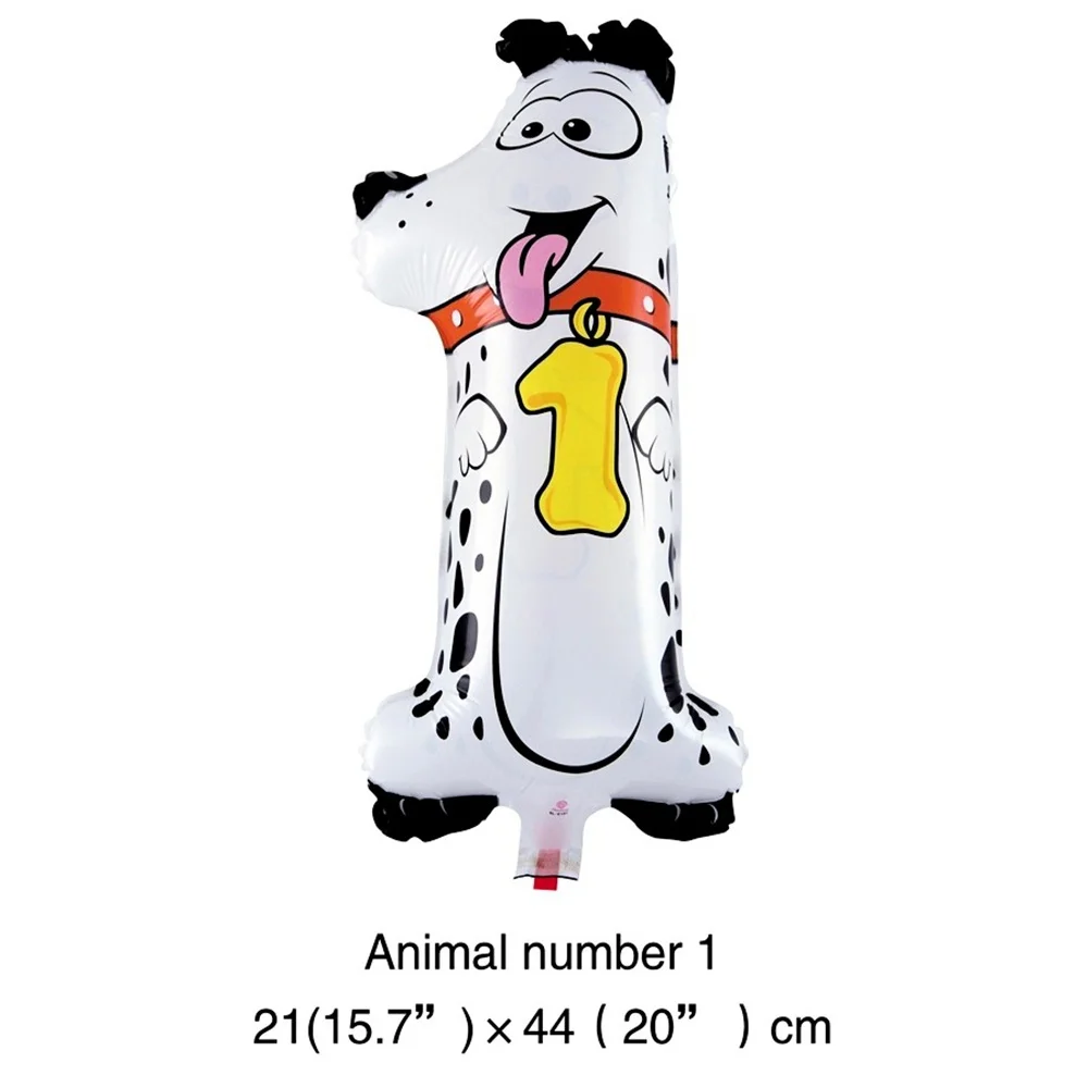 Детский душ 16 дюймов животные 0-9 номер фольги шары джунгли для вечеринки в стиле