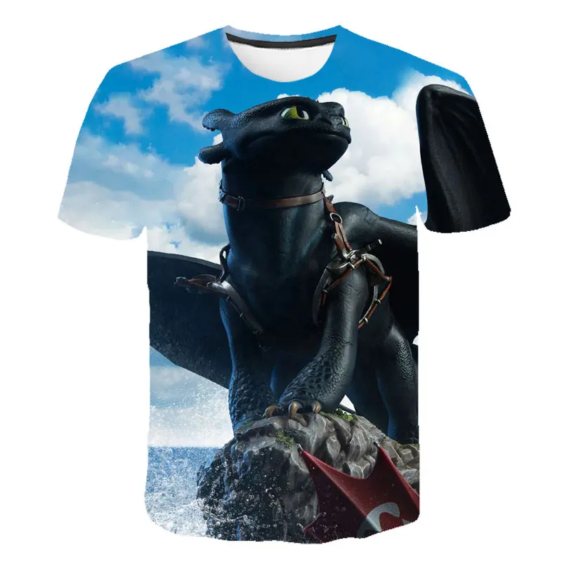 Футболка для мальчиков летняя детская футболка с 3D принтом Как приручить дракона