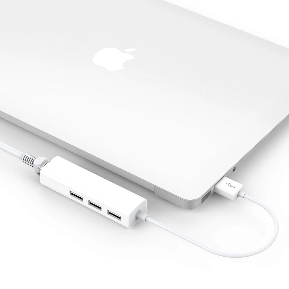 Usb-хаб сплиттер с RJ45 LAN адаптер для ноутбука Ethernet док-станция Сетевой удлинитель для ПК
