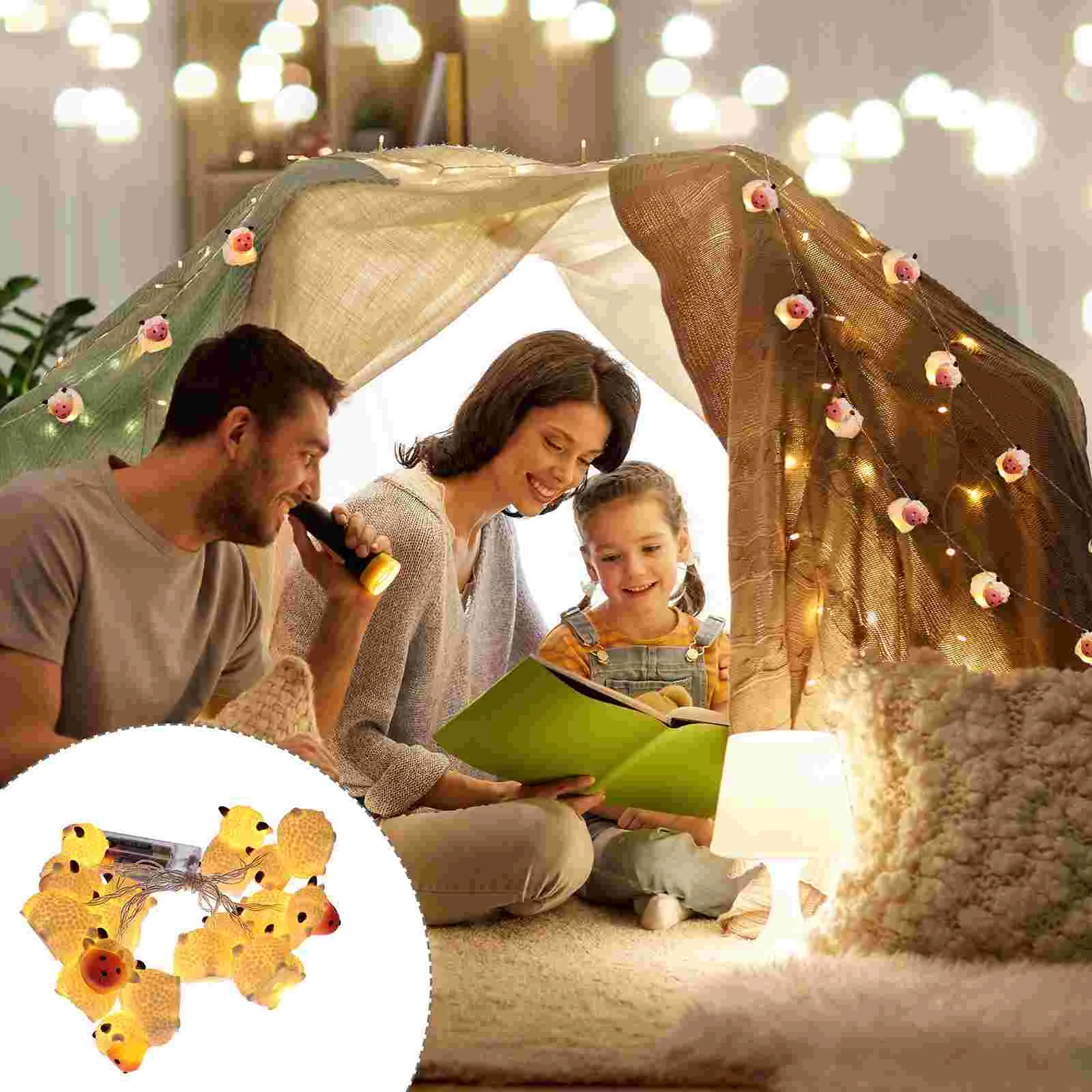 

1 Set LED Sheep Design Decorative String Lights without Battery (Assorted Color)