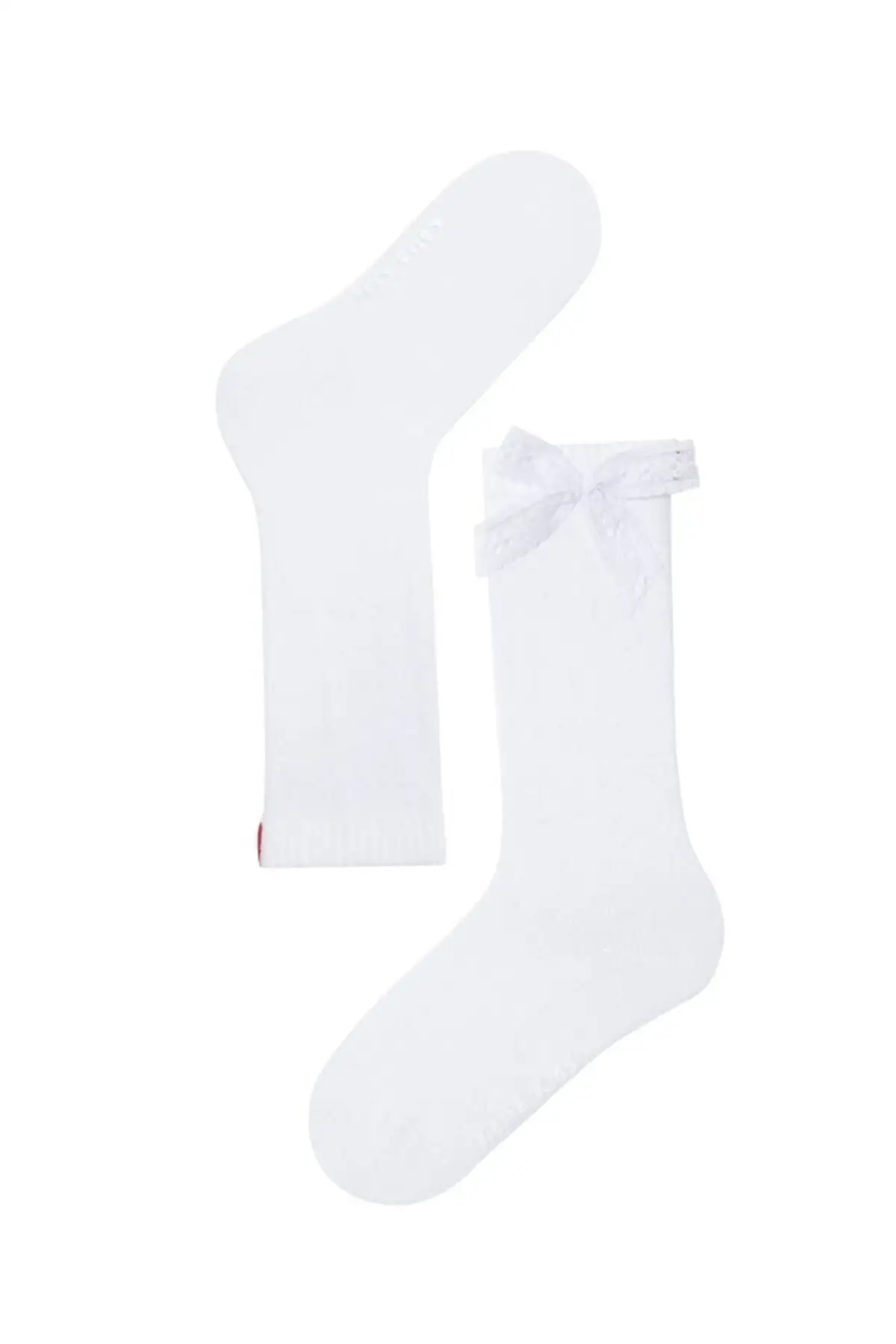 

Female Child White Ribbon Basic Socks KAT01K00083