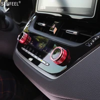 air conditioning knob decorative cover ring adjust trim cover sline sport car styling for toyota corolla 2019 20 21accessories