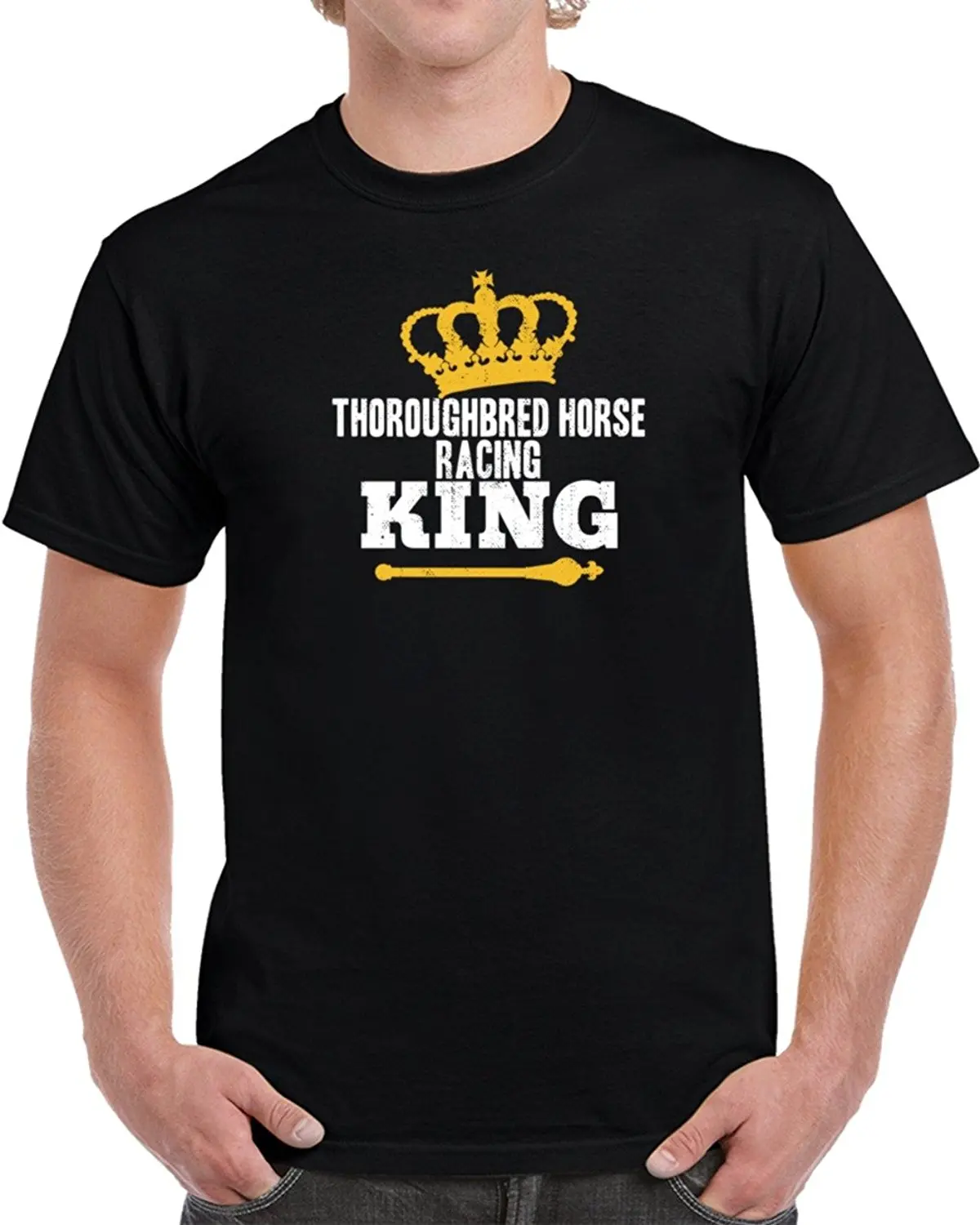 

Thoroughbred Horse Racinger King Men's T Shirt Tee Shirt Mens 2018 New T-Shirts Printing Shirts Summer Short Sleeve Novelty