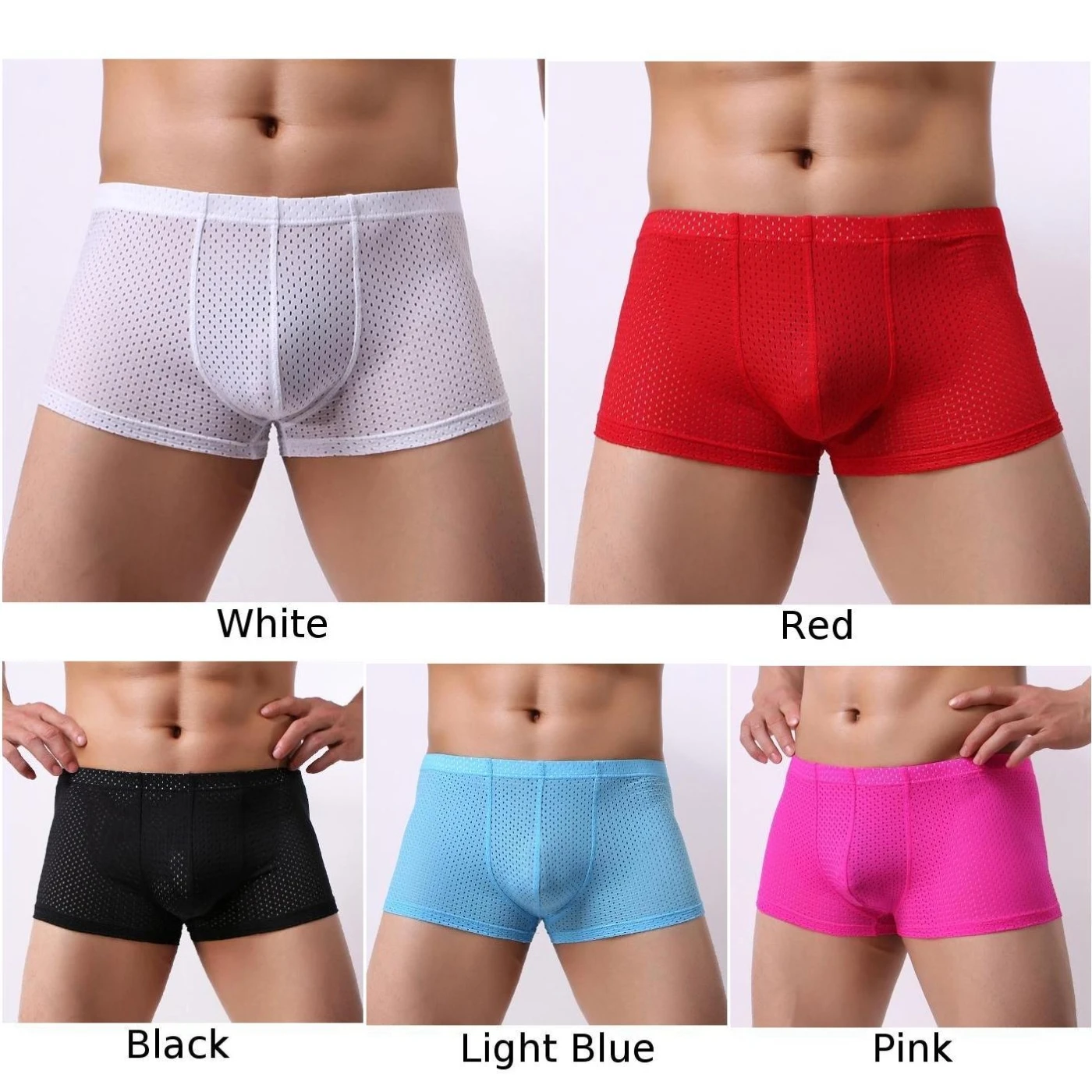 Мужские повседневные Сексуальные трусы-боксеры новинка 2020 мужские сетчатые