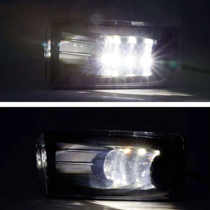 

1Pair For Chevy Avalanche Silverado Suburban 2007-2017 For Yukon 2015-2016 LED Front Bumper Fog Lights Projector Driving Lights