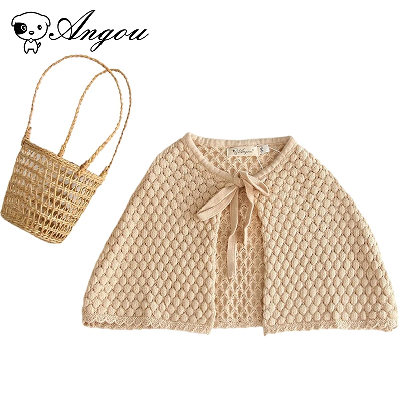 

Angou Baby Sweater Knitted Baby Girl Sweater Cloak Girls Lovely Cardigans Kids Sweaters Coat Toddler Sweater For Girls 0-2Yrs
