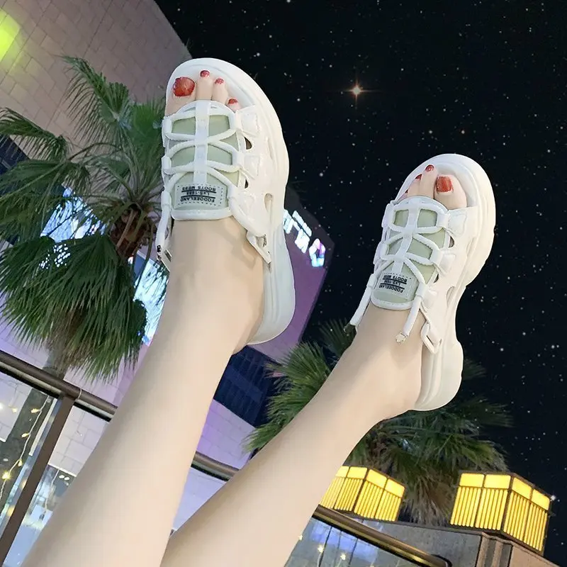 

Women's sandals 2020 new summer wild thick bottom muffin sandals fashion two wear sports casual sandals tide X140