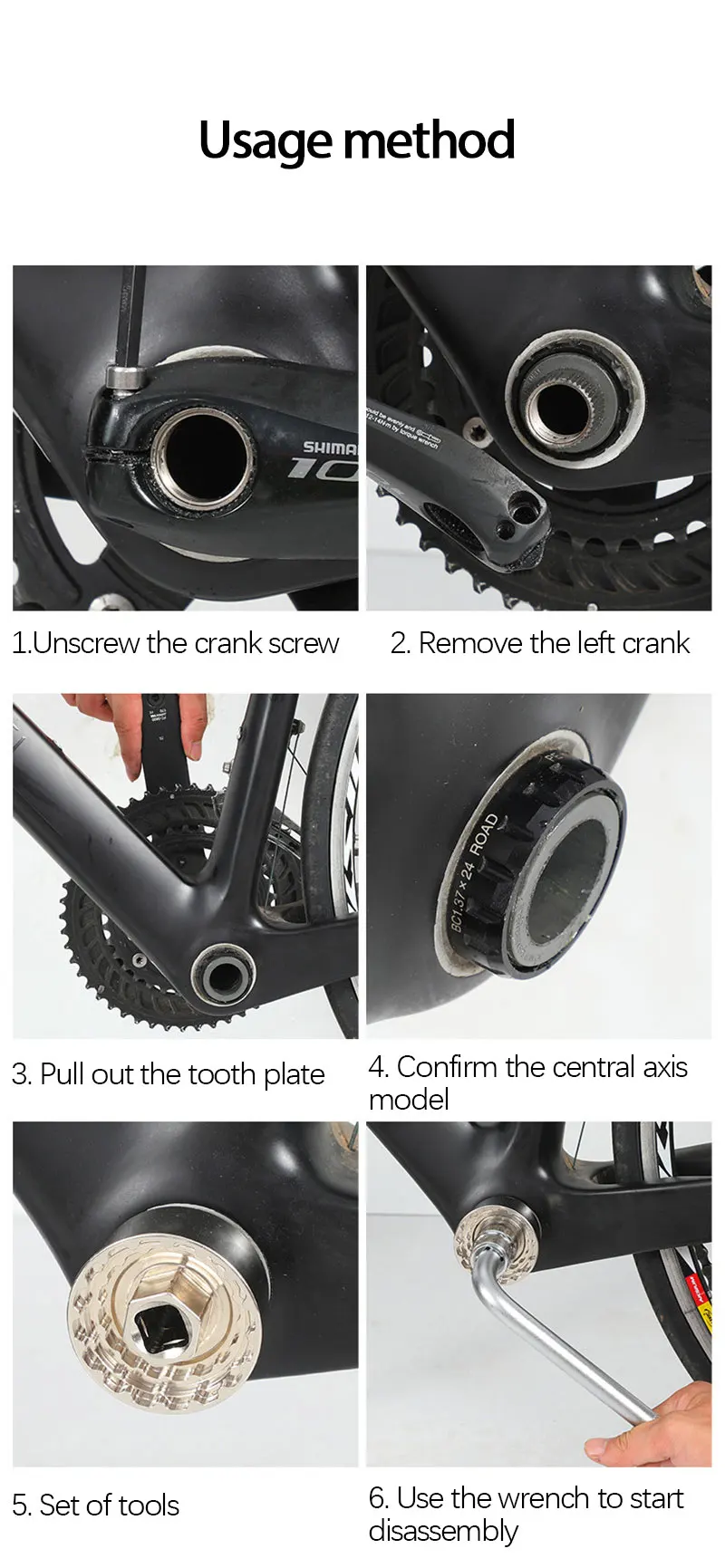 

WEST BIKING Bike Bicycle Square &Spline AxisBracket Anti Drop Auxiliary Removal Disassembly Repair Tool Bicycle Axis Repair Tool