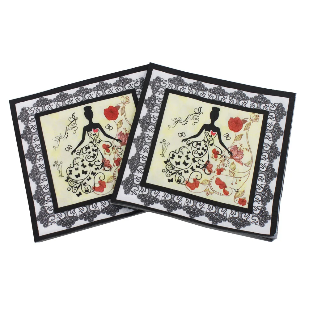 

20 шт., бумажные салфетки, 33 х33 см