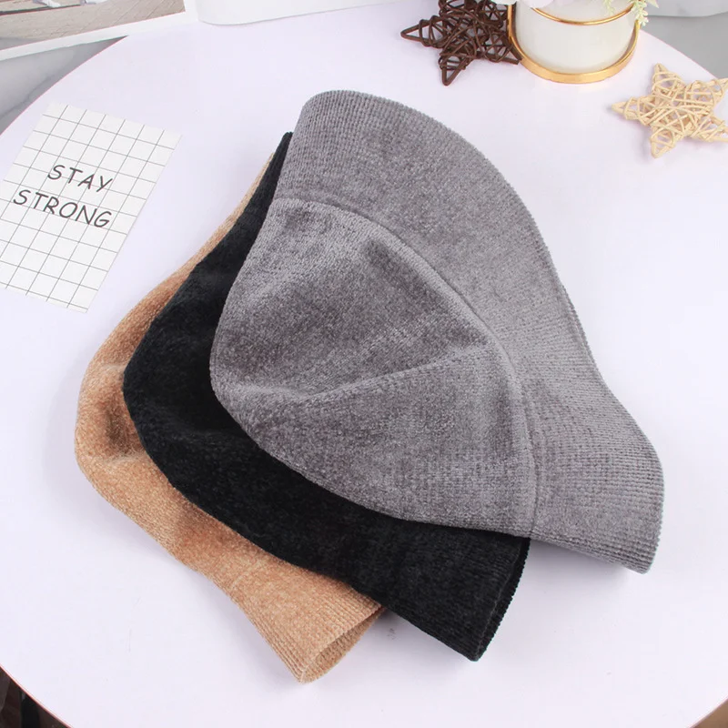Осенне-зимняя кашемировая Складная Солнцезащитная шапка с защитой от солнца