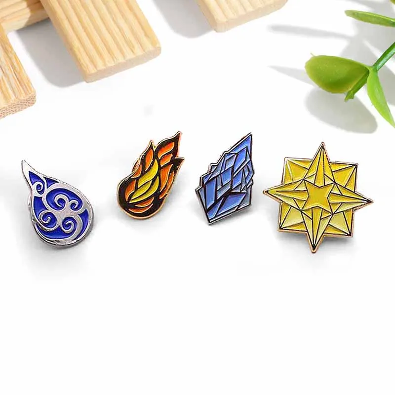 Модные броши с изображением пламени звезд воды айсберга эмалированные значки