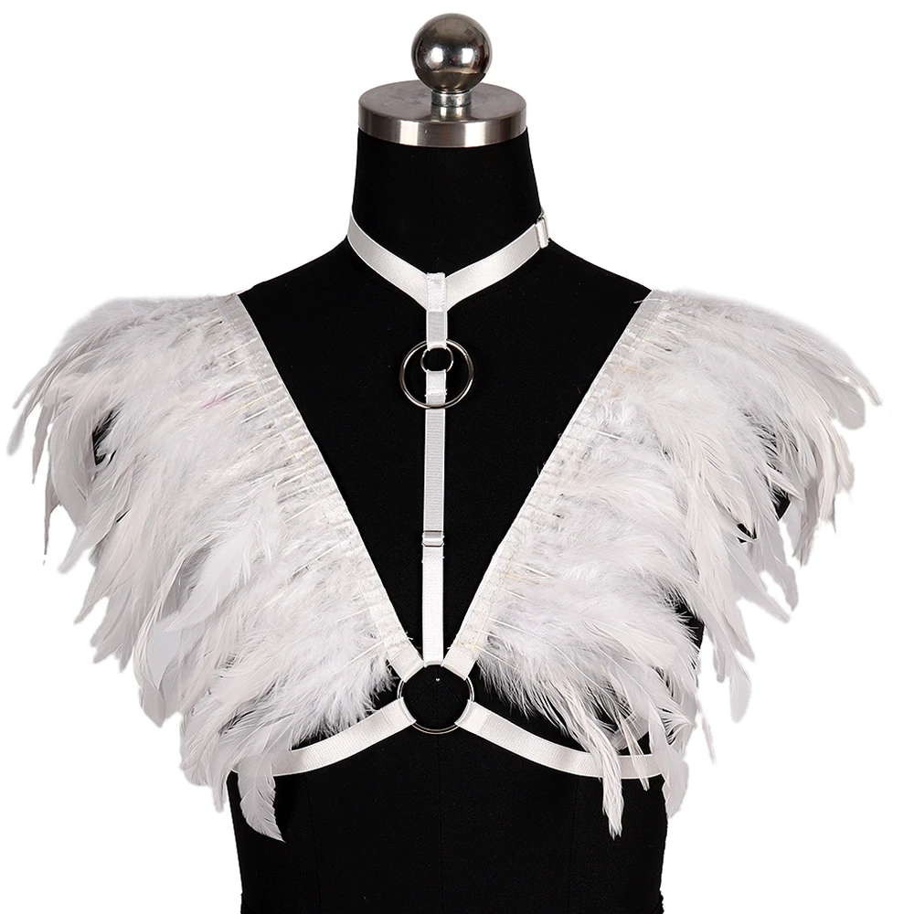 Сексуальные женские чулки с натуральными перьями подвязки модное женское нижнее