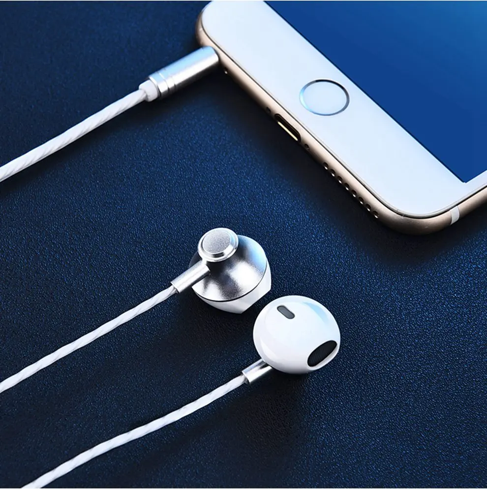 KISSCASE управление громкостью проводные наушники для iPhone наушники Xiaomi 3,5 мм с микрофоном Музыка стерео бас гарнитура наушники