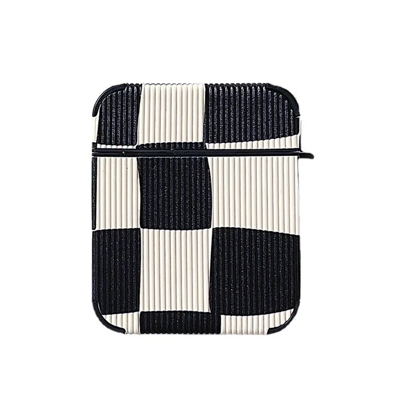 

For AirPods 3 Case Retro Irregular Checkerboard Black White Soft Earphone Cases For Apple Airpod 1 2 3 Pro Case Cover Funda