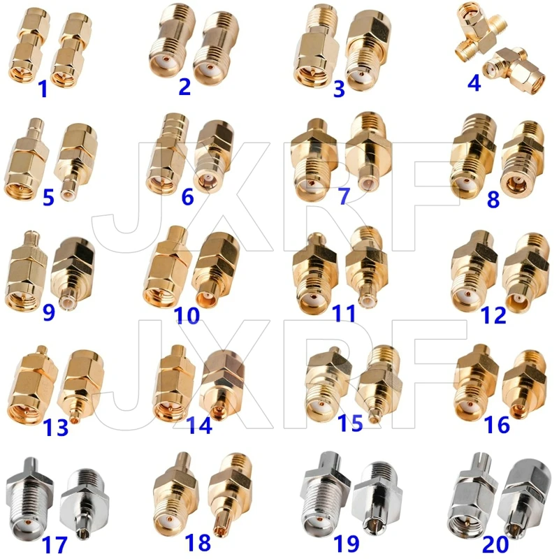 

1 шт. SMA в SMA SMB MCX MMCX CRC9 TS9 Штекерный адаптер RF разъем