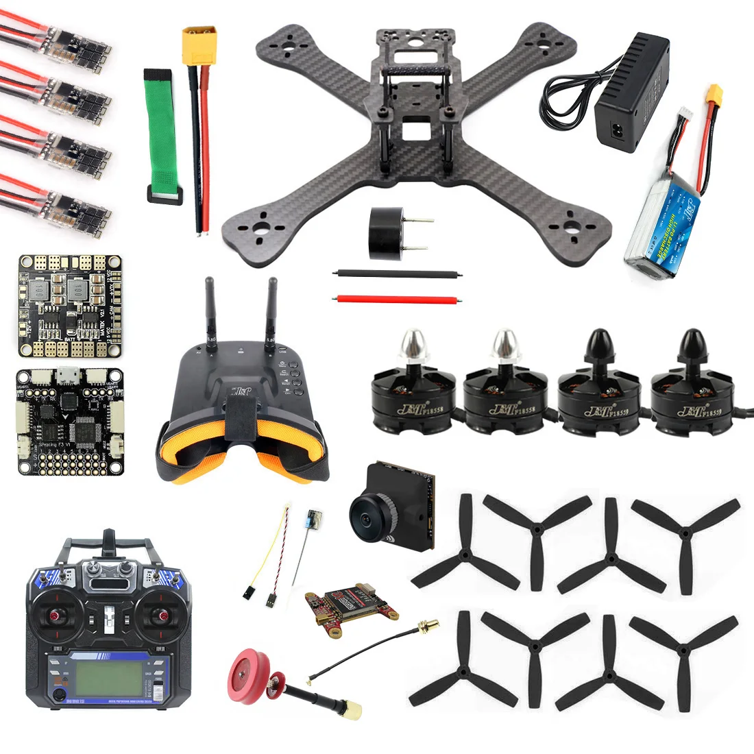 JMT TX5 210 мм 2 4G RC RaceR мини Квадрокоптер Дрон ARF SP F3 Caddx Turbo S1 Ночная камера 5 8G VTX FPV очки