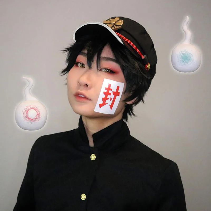 Кепка с плоским верхом для косплея Jibaku Shounen Hanako-kun в комплекте татуировкой |
